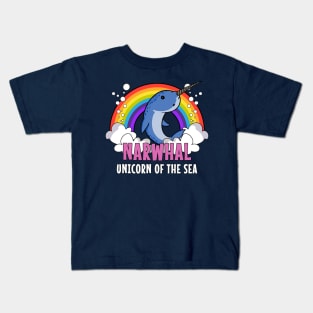 Narwhal Fish Unicorn Of The Sea Kids T-Shirt